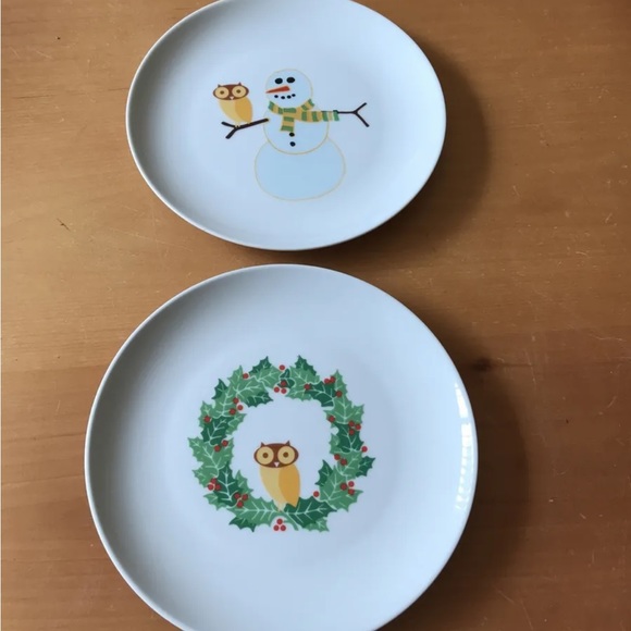Lot Of 2 Rachael Ray “Hoot” Small Plates - 8” Diameter. - Picture 1 of 2